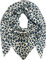 Jeamis XL Dreieck Strickschal Herz Leopard Love Frühling Schal 100% Baumwolle Made in Italy Fashion Tuch Dreieckschal Heart Stola Herbst Frühling Tuch Leo (Blau)