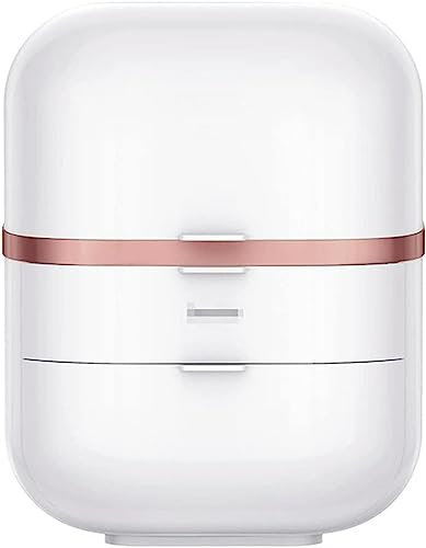 Mini Fridge for Skincare with Cooler and Warmer Drawers, Glass Door Design for Bedroom and Travel
