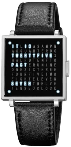 Gosasa Square Men's Luxury Watches Fashion Creative Multi - Functional Waterproof Wristwatch, Gold and Silver - Toned Leather Strap Gifts for Men (Silver)
