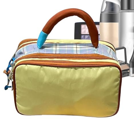 Trousse de toilette suspendue - Organiseur de bijoux, trousse de maquillage | Trousse de douche grande taille, double face, imperméable, pliable, trousse de maquillage pliable à compartiments multiple