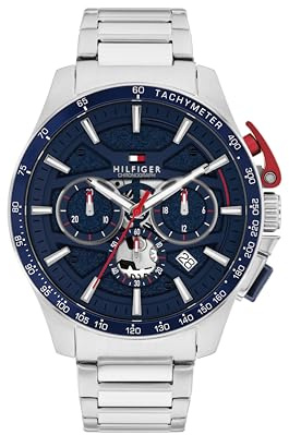 Tommy Hilfiger Bank Chronograph für Herren mit Silikon- oder Edelstahlarmband