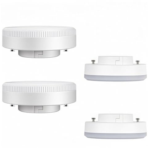 ALQFFHL GX53 LED-Glühbirnen 7W, LED-Puck-Leuchte, 4er-Pack, 2700K Warmweiß | Ersatz für 50W Halogen-CFL,700 lm,für Unterbauleuchten in Küchen Theken Ausstellungsräumen Showrooms Deckenbeleuchtung
