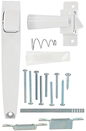 Wright Products V333WH Tie Down Push Button Latch for Screen and Storm Doors, White, One Size