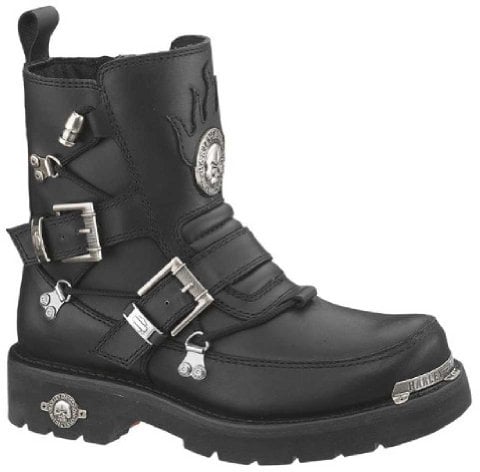 Harley-Davidson Herren Distortion Leather Motorcycle Casual Boot Stiefel, Schwarz, 44.5 EU