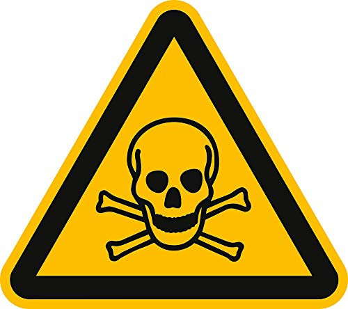 Schild Warnung vor giftigen Stoffen 20cm sl Alu gemäß ISO 7010, W016