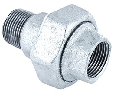 Verschraubung konisch dichtend Gewindefitting Temperguss verzinkt - AG x IG - 1/2