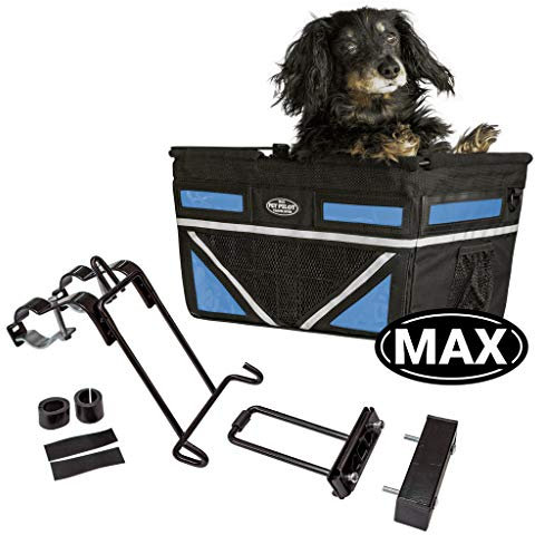 TRAVELIN K9 Pet-Pilot MAX Hunde-Fahrradkorb | 8 Farboptionen für Ihr Fahrrad (Neonblau)