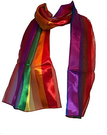 Pamper Yourself Now Gay Pride Schal Regenbogen Mehrfarbig Streifen Schal, Mehrfarbig, 150cm X 50cm