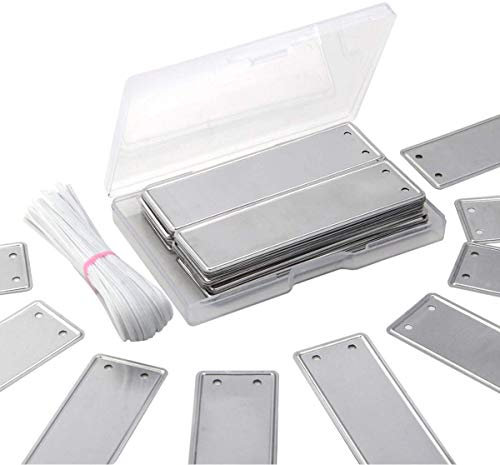 Zhichengbosi Pflanzenetiketten aus Aluminium mit 15,2 cm Draht, wasserdichte Kindergarten-Etiketten für Pflanzenmarker (100)