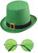 com-four® Leprechaun, Kobold Kostüme zum St. Patricks Day - Outfits und Accessoires für das grüne, irische Fest - Für Fasching, Fastnacht, Karneval, Parade, Motto-Party, Irish Pub (02-teilig - Set04)