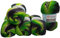 5 x 100 g YarnArt Ambiance Strickwolle mehrfarbig mit Farbverlauf, 500 Gramm Strickgarn mit 20% Wolle-Anteil (grau grün kiwi 156)