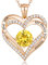 CDE Kette Damen 925 Sterling Silber Rosegold Geschenk für Sie Valentinstag Forever Love Herz Geburtsstein Anhänger Halskette für Frauen Schmuck Geburtstags Freundin Weihnachten Muttertags