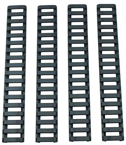 ACEXIER 4 pièces Couverture de Rail en Plastique os Poisson échelle Forme résistant à la Chaleur Garde-Main Fusil Picatinny Couvre-Rails en Caoutchouc
