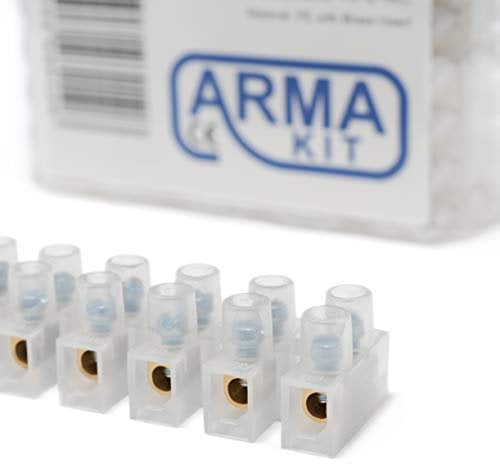 12 Way Electrical Connector Strip, Chocolate Terminal Blocks - Pack of 10 (3 Amp)
