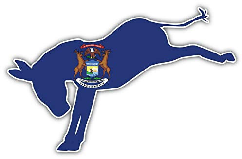 10cm! Klebe-Folie Wetterfest Made-IN-Germany Michigan USA Staat Democraten Esel H266 UV&Waschanlagenfest Auto-Aufkleber Sticker Decal