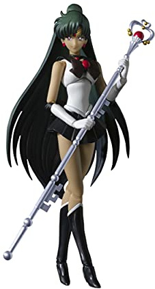 Bandai Tamashii Nations Sailor Moon Figur S.H. Figuarts Sailor Pluto Animation Color Edition 15 cm, 196534, Cranberry