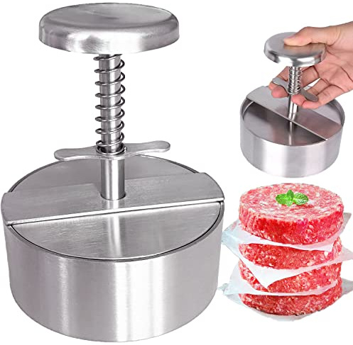 NOBER Burger Press Stainless Steel Hamburger Patty Maker Grill Griddle Flat
