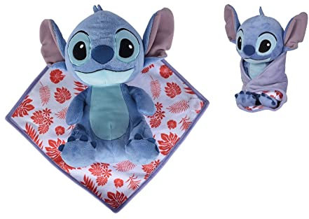 Cadeaux Store Stitch Lilo&Stitch - Peluche Stitch dans Son carré Doudou/Couverture 25cm Qualité Super Soft