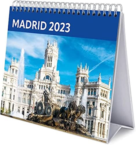 Grupo Erik Tischkalender 2023 - Madrid Kalender - Quer Format - zum Aufstellen - FSC zertifiziert - Offizielle Lizenz, CS23029