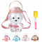 Kawaii Bear Straw Bottle, Large Capacity Teddy Bear Water Bottle With Strap And Straw, Cute Teddy Bear Water Bottle Adjustable Removable Strap For Girls School Outdoor Travel (Rosa/1000ml)