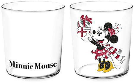 Home Mickey et Minnie Xmas 7312635 Lot de 12 verres en verre 350 cc Noël