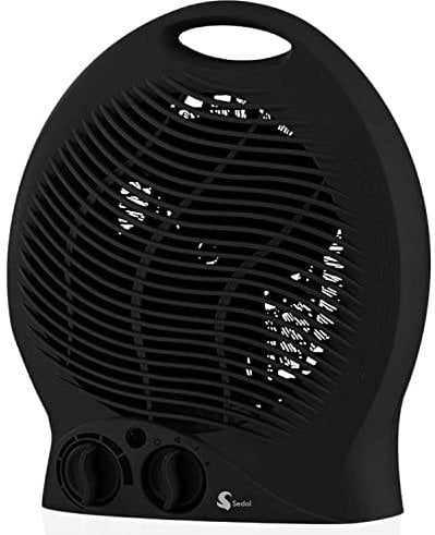 Sedol Electric Fan Heater - Upright or Flatbed 2KW Portable Electric Heater with 2 Heating Adjustable Thermostat, Overheat Protection and Cooling Option - Quiet Space Heater - Heaters for Home