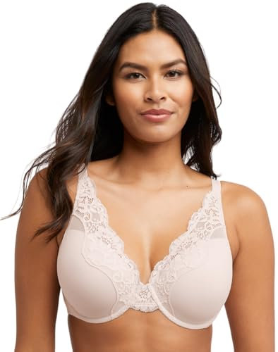 Bali One Smooth U Lace Underwire, Comfort Stretch Full-Coverage Convertible Bra Reggiseno, Opaque, Sandshell, 5C Donna