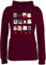 Pullover Damen Hoodie Frauen - Katzenbesitzer Geschenk Katze - Weihnachtsmotiv Katzen zu Weihnachten I - XXL - Burgundrot - katzenpullover weihnachtspullis cat katzenmotiv Hoody