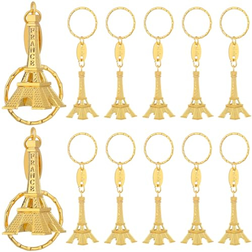 CALLARON 12 Pièces Tour Eiffel Porte Clé Porte-clés paris Mini Pendentif Tour Eiffel Tour Eiffel Rétro pour Sac à Main joli Porte-clés pour Femme