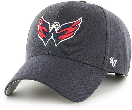 '47 NHL Washington Capitals MVP Unisex-Baseballkappe, Verstellbar, Hochwertiges Design, Team Badge Logo, Navy Blue