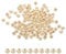 PATIKIL 4mm Gold Filled Spacer Beads for Jewelry Making, 100 Pack Metal Round Beads Brass Beads for Bracelets Earring Necklace DIY Craft, Champagne