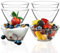 NORDIC SCHILLER LAV Dessertschalen Glas Set 12, 345ml BLEI FREI Glas Schüsseln, Stapelbare Glasschalen, Dessertbecher, Puddingschalen, Dessert Schalen Glas, Salatschüssel, Soßenschalen, Dessert Bowls