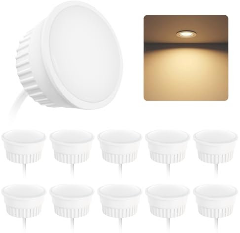BOYIR LED Modul 5W Warmweiss 3000K LED Modul Extra Flach ø50 x 27mm 230V 500lm für Einbaustrahler Aufbauspot und Deckenspots, Ersetzt GU10 MR16 Leuchtmittel, 120 Grad, 10er Pack