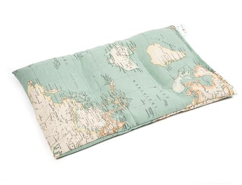 TERMOSAK Bouillotte sèche, 37x25 coussin chauffant eco chaud/froid, avec de graines de soja vert haute durabilité et lavande, sac thermique pour micro-ondes/congélateur. (003, 37x25)