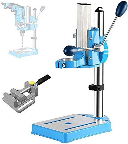 Supporto per trapano elettrico, corsa di serraggio, supporto per trapano da banco con colonna ispessita e base in alluminio pressofuso, alta precisione