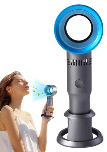 Ventilador portátil pequeño – Ventilador personal de mesa pequeña portátil – Ventilador de bolsillo pequeño que funciona con pilas, pequeño ventilador de escritorio recargable por USB para interiores