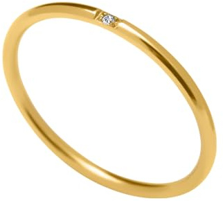 PALMONAS Anello da donna in oro rosa liscio sottile impilabile (misura 8) | Regali per fidanzata | Regalo per donne e ragazze, Metallo
