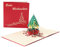 JunGG Pop-Up 3D Weihnachtskarten, Grußkarte mit Frohe Weihnachten Popup Weihnachtsgrußkarte Geschenkkarte mit Umschlag als Gutschein oder für Geldgeschenke