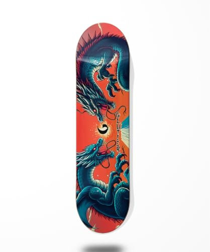 Glutier Skateboard Skateboard Deck Japan Epic Dragons 8.25