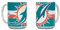 Miami Dolphins NFL Tasse Becher Kaffeetasse Mug ** Triple Logo ** 450 ml