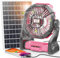 Ventilatore solare da 10400 mAh con lanterna a LED, pannello solare ricaricabile da 10 W, alimentato a batteria, per esterni, batteria portatile da 22,9 cm, per picnic, barbecue, pesca, viaggi