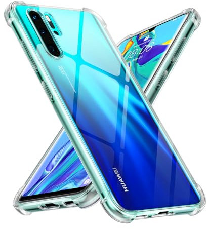 Xiltlly Hülle Durchsichtig für Huawei P30 Pro mit Stoßfest Schutzecken, Dünne Weiche Transparent Handyhülle Flexible TPU Protective Case Sturzfest Schutzhüllen (6.47 Zoll) - Clear
