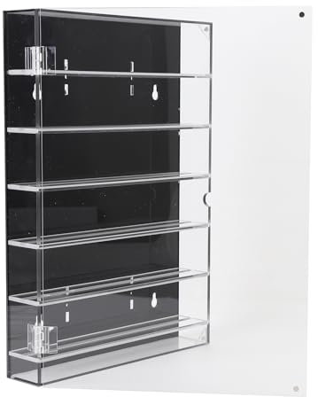 Acrylic Display Case, 240x345x48mm Pocket Knife Stand Wall Mounted, 6 Tier Wall Mounted Transparent Cutting Tool Display Shelf for Collections