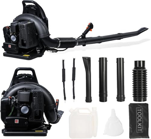 Soffiatore a benzina 52CC, 550CFM 2-Stroke 1.7HP Soffiatore per foglie di neve per la manutenzione di prato, cortile e detriti di polvere