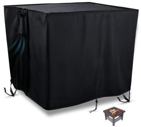 Modchase Fire Pit Cover, Waterproof Square Firepit Cover - 84x84x61 cm | Heavy Duty Outdoor Patio Cover With Handles & Buckles