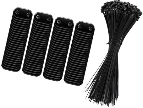 sodeber Strapazierfähige Sichtschutz-Clips für den Außenbereich, bruchsicher, Befestigungs-Set mit PVC-Bändern für Rasen, Terrasse, Zaunmatte