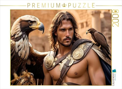 CALVENDO Puzzle Heroischer Krieger mit mächtigem Adler | 2000 Teile Lege-Größe 90 x 67 cm Foto-Puzzle für glückliche Stunden