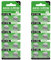 Lot de 10/20/30/40 piles bouton LR1130 AG10 haute capacité 68 mAh 1,55 V Grande compatibilité