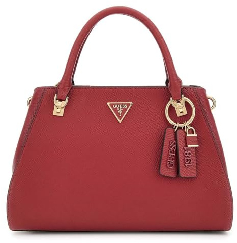 GUESS Handtasche Umhängetasche Noelle II Luxury Satchel Garnet dunkelrot