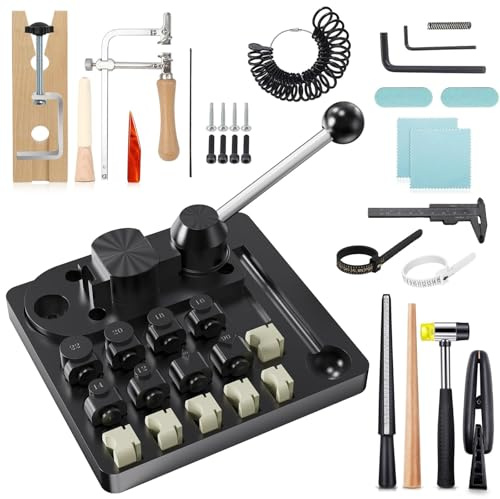 I IHAYNER Ring Bending Tool Kit,Complete Spoon Ring Making Kit with Ring Bender Tool, Ring Maker Machine for DIY Jewelry, for Beginners & Professionals, Ideal for Holidays